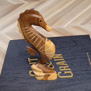 Wood  Hand Carved Seahorse